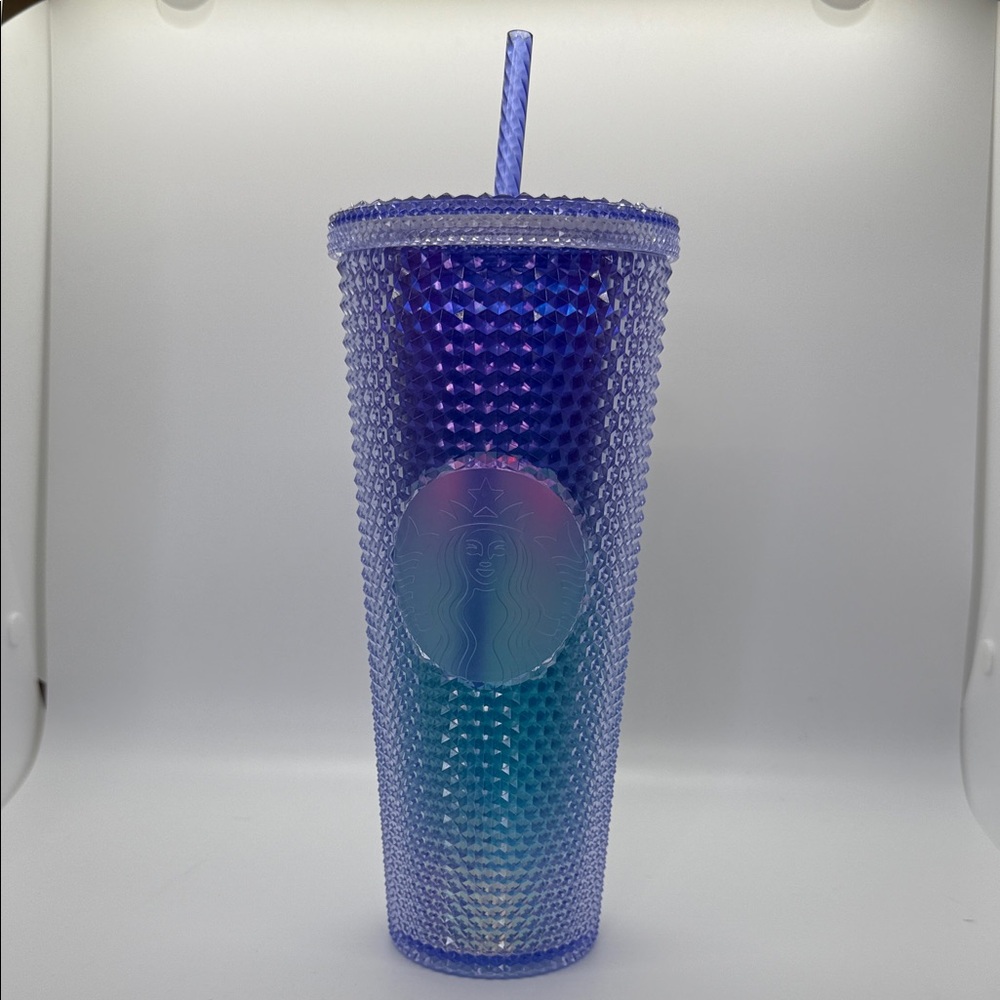 Starbucks Blue and Purple Mermaid Studded Tumbler